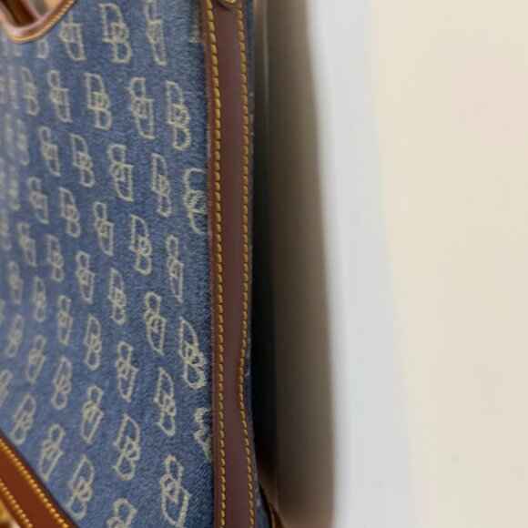 Vintage Dooney & Bourke DB Monogram Denim Hobo Shoulder bag - Picture 4 of 16